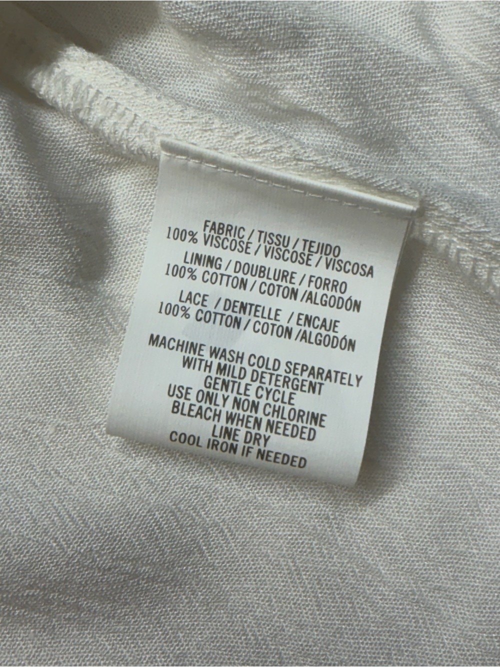 O'Neill White High-Low Crochet Trim Dress - Picture 11 of 12